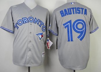 Toronto Blue Jays 19 Jose Bautista Grey MLB Jerseys Cheap