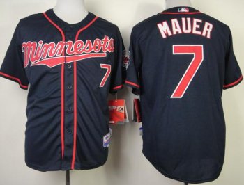 Minnesota Twins 7 Joe Mauer Blue MLB Jerseys Cheap