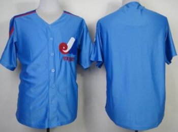 Montreal Expos Blank Blue MLB Jerseys Cheap