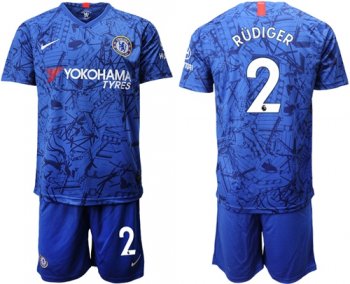 Chelsea #2 Rudiger Home Soccer Club Jersey