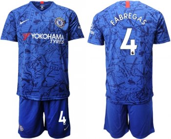 Chelsea #4 Fabregas Home Soccer Club Jersey