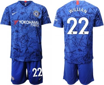 Chelsea #22 Willian Home Soccer Club Jersey