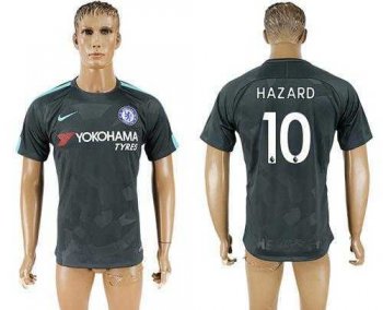 Chelsea #10 Hazard Black Soccer Club Jersey