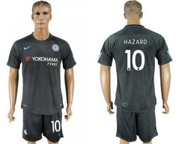 Chelsea #10 Hazard Black Soccer Club Jersey