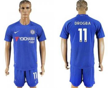 Chelsea #11 Drogba Home Soccer Club Jersey