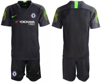 Chelsea Blank Black Goalkeeper Soccer Club Jersey