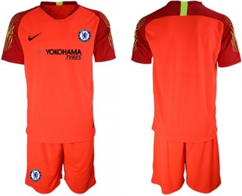 Chelsea Blank Red Goalkeeper Soccer Club Jersey