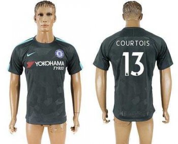 Chelsea #13 Courtois Black Soccer Club Jersey