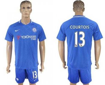 Chelsea #13 Courtois Home Soccer Club Jersey