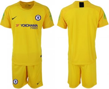 Chelsea Blank Yellow Goalkeeper Soccer Club Jersey