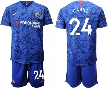 Chelsea #24 Cahill Home Soccer Club Jersey