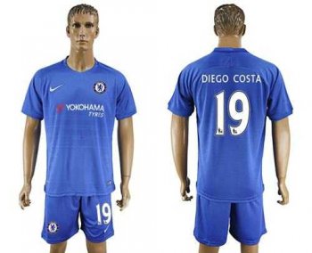 Chelsea #19 Diego Costa Home Soccer Club Jersey