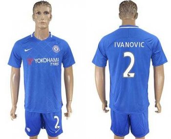 Chelsea #2 Ivanovic Home Soccer Club Jersey