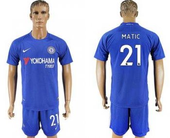 Chelsea #21 Matic Home Soccer Club Jersey