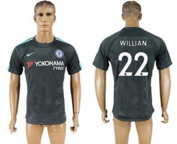 Chelsea #22 Willian Black Soccer Club Jersey