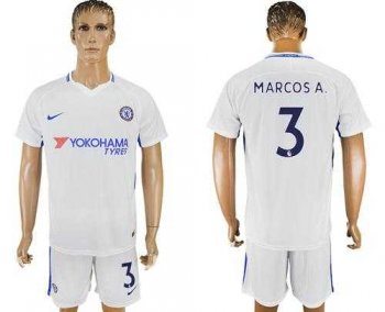 Chelsea #3 Marcos A. Away Soccer Club Jersey