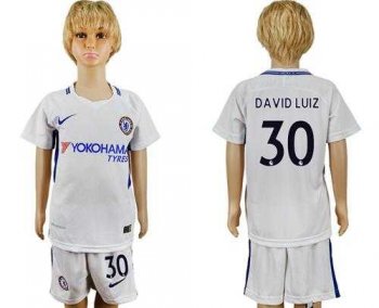 Chelsea #30 David Luiz Away Kid Soccer Club Jersey