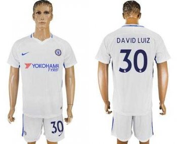 Chelsea #30 David Luiz Away Soccer Club Jersey