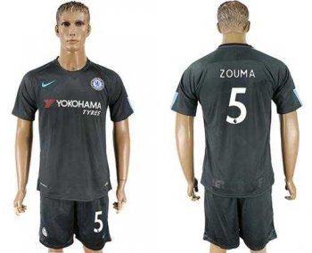 Chelsea #5 Zouma Black Soccer Club Jersey