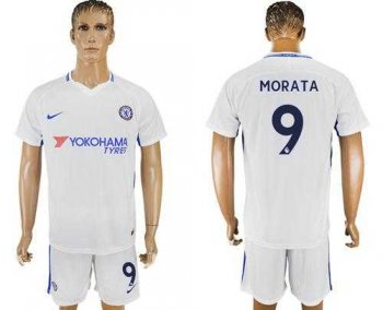 Chelsea #9 Morata Away Soccer Club Jersey