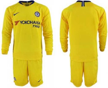 Chelsea Blank Away Long Sleeves Soccer Club Jersey