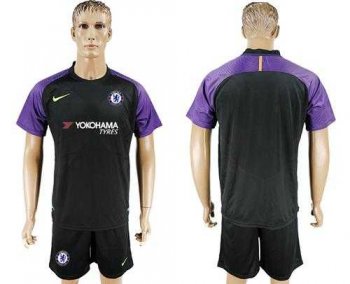 Chelsea Blank Black Goalkeeper Soccer Club Jersey