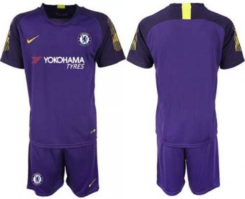 Chelsea Blank Purple Goalkeeper Soccer Club Jersey