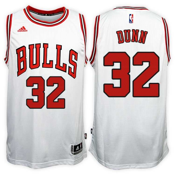 Chicago Bulls #32 Kris Dunn Home White New Swingman Stitched NBA Jersey