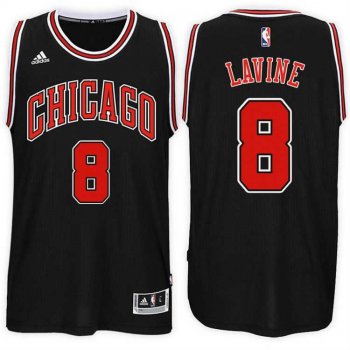 Chicago Bulls #8 Zach LaVine Alternate Black New Swingman Stitched NBA Jersey