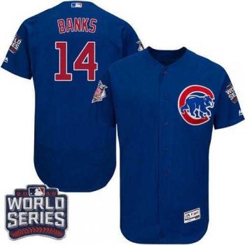 Chicago Cubs #14 Ernie Banks Blue Flexbase Authentic Collection 2016 World Series Bound Stitched Baseball Jersey