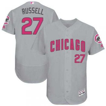 Chicago Cubs #27 Addison Russell Grey Flexbase Authentic Collection Mother's Day Stitched MLB Jersey