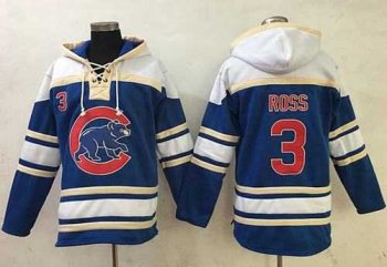 Chicago Cubs #3 David Ross Blue Sawyer Hooded Sweatshirt MLB Hoodie