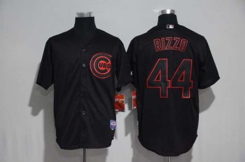 Chicago Cubs #44 Anthony Rizzo Black Cool Base Stitched MLB Jersey