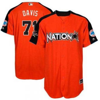 Chicago Cubs #71 Wade Davis Orange 2017 All-Star National League Stitched MLB Jersey