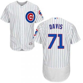 Chicago Cubs #71 Wade Davis White Flexbase Authentic Collection Stitched MLB Jersey