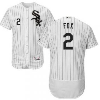 Chicago White Sox #2 Nellie Fox White(Black Strip) Flexbase Authentic Collection Stitched MLB Jersey