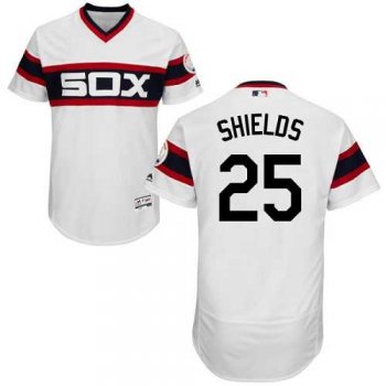 Chicago White Sox #25 James Shields White Flexbase Authentic Collection Alternate Home Stitched MLB Jersey