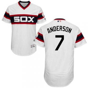 Chicago White Sox #7 Tim Anderson White Flexbase Authentic Collection Alternate Home Stitched MLB Jersey