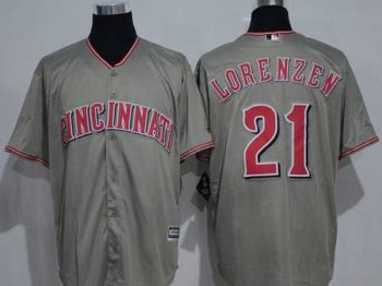 Cincinnati Reds #21 Michael Lorenzen Grey New Cool Base Stitched MLB Jersey