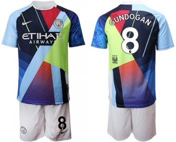 Manchester City #8 Gundogan Nike Cooperation 6th Anniversary Celebration Soccer Club Jersey