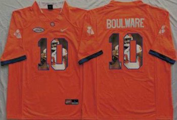 Clemson Tigers #10 Ben Boulware Orange Player Fashion Stitched NCAA Jersey