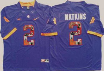 Clemson Tigers #2 Sammy Watkins Purple Player Fashion Stitched NCAA Jersey