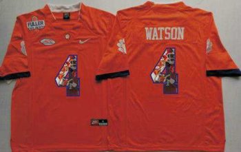 Clemson Tigers #4 Deshaun Watson Orange Player Fashion Stitched NCAA Jersey