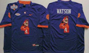 Clemson Tigers #4 Deshaun Watson Purple Player Fashion Stitched NCAA Jersey