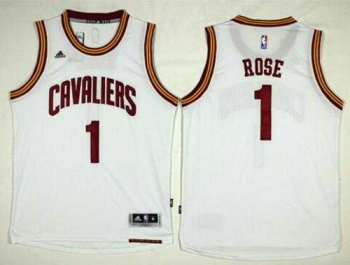 Cleveland Cavaliers #1 Derrick Rose White Home Stitched NBA Jersey