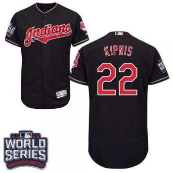 Cleveland Indians #22 Jason Kipnis Navy Blue Flexbase Authentic Collection 2016 World Series Bound Stitched Baseball Jersey