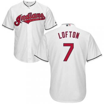 Cleveland Indians #7 Kenny Lofton White New Cool Base Stitched MLB Jersey