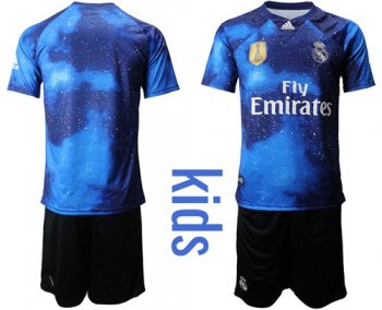 Real Madrid Blank Away Kid Soccer Club Jersey