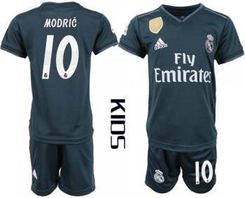 Real Madrid #10 Modric Away Kid Soccer Club Jersey