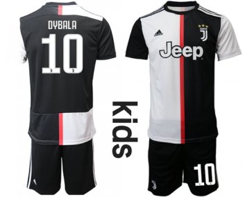 Juventus #10 Dybala Home Kid Soccer Club Jersey